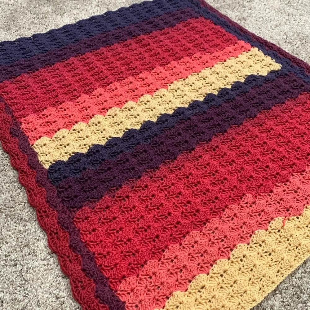 {Baby Blanket} Multicolor Crochet